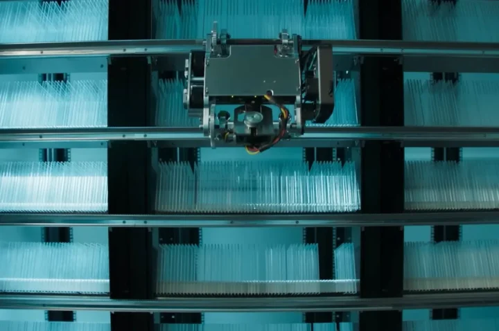 armazenamento no vidro via laser de precisão Glass storage through precision lasers